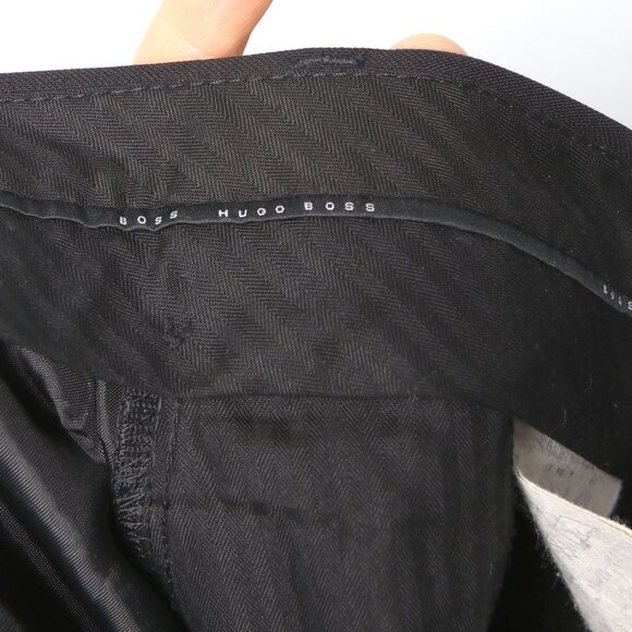 Hugo Boss Einstein Sigma Suit 100% Virgin Wool Crepe Black Classic Blazer Pants - Picture 7 of 16